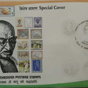 Tribute To Bapu Through Postage Stamps  (Special Cover)