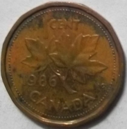 1 Cent Canada 1986 Elizabeth II D.G Regina (used)
