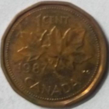 1 Cent Canada 1987 Elizabeth II D.G Regina (used)