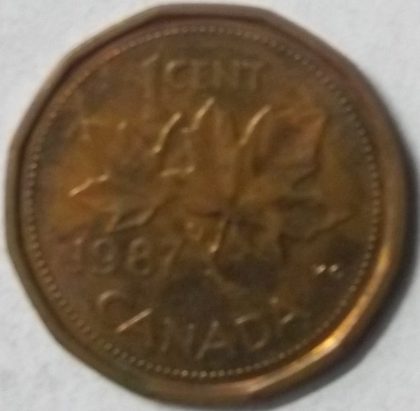 1 Cent Canada 1987 Elizabeth II D.G Regina (used)