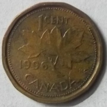 1 Cent Canada 1996 Elizabeth II D.G Regina (used)