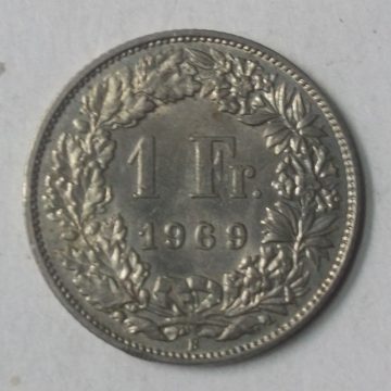 SWITZERLAND 1 Fr.  1969 Helvetia (used)
