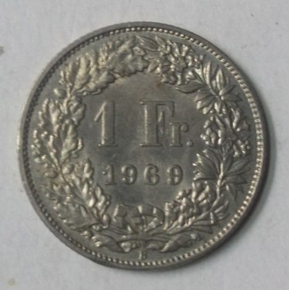 SWITZERLAND 1 Fr.  1969 Helvetia (used)