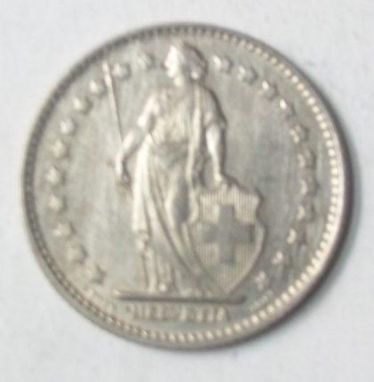 SWITZERLAND 1 Fr.  1969 Helvetia (used) - Image 2