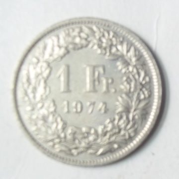 SWITZERLAND 1 Fr.  1974 Helvetia (used)