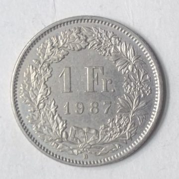 SWITZERLAND 1 Fr.  1987 Helvetia (used)