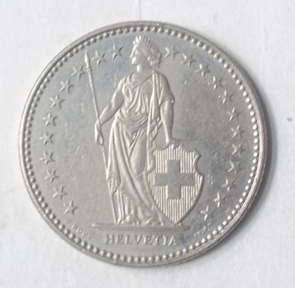 SWITZERLAND 1 Fr.  1987 Helvetia (used) - Image 2
