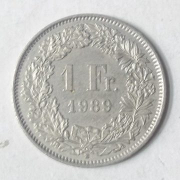 SWITZERLAND 1 Fr.  1989 Helvetia (used)
