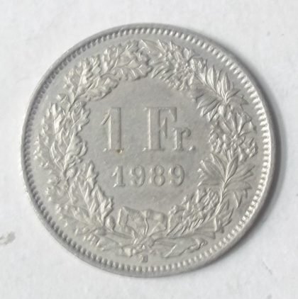 SWITZERLAND 1 Fr.  1989 Helvetia (used)