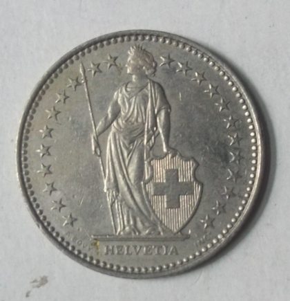 SWITZERLAND 1 Fr.  1989 Helvetia (used) - Image 2