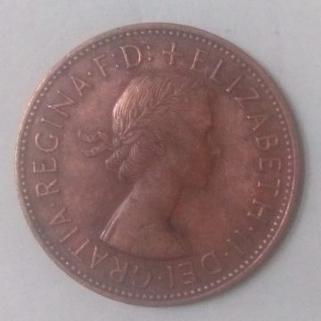 1 New penny 1963_"Elizabeth ll" (used)