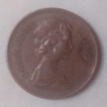 1 New penny 1976_Great Britain, Elizabeth II (used)