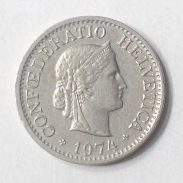 SWITZERLAND 10 Rappen 1974 Confoederatio Helvetica (used)