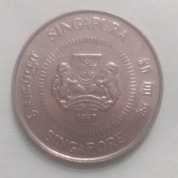 10 Cents 1987 Majulah Singapora/ Singapore (used)