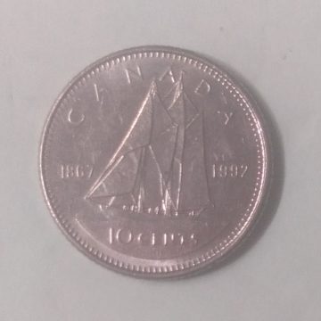10 Cents Canada 1992 Elizabeth II D.G Regina