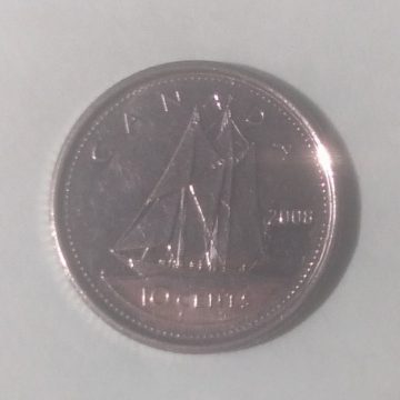 10 Cents Canada 2008 Elizabeth II D.G Regina (UNC)