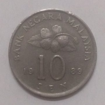 10 Sen _1989 Bank Negara Malaysia (used)