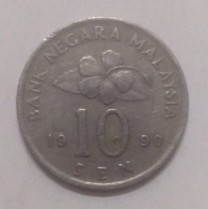 10 Sen _1990 Bank Negara Malaysia (used)