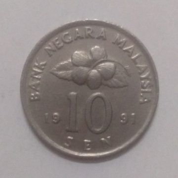 10 Sen _1991 Bank Negara Malaysia (used)