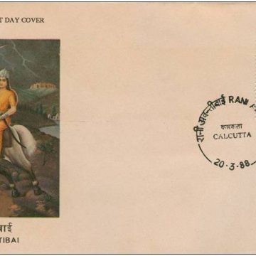 First Day Cover - 20 Mar. '8 Rani Avantibai of Ramgahr, madhya Pradesh (Martyr) (fdc-1988) (Spots/hinged/slightly damaged/Paper Stuck)