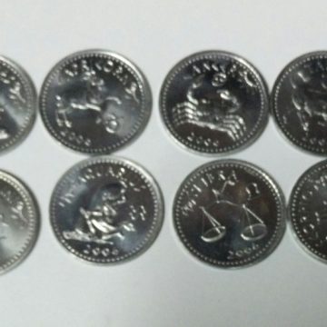 12 Indian Zodiac Sign Set in UNC Condition from Somaliland