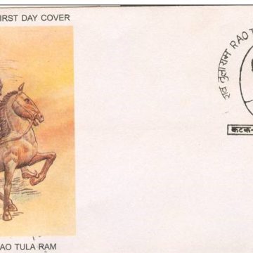 First Day Cover 23 Sep. '01 Rao Tula Ram of Rewari (Leader of 1st War of Independence).(FDC-2001) (Spots/hinged/slightly damaged/Paper Stuck)