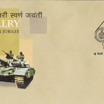First Day Cover 01 Apr. '06 Golden Jubilee of 62nd Cavalry.(FDC-2006) (Spots/hinged/slightly damaged/Paper Stuck)