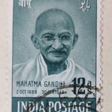 1st Anniv.of Independence Mahatma Gandhi Mourning issue 12a