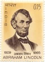 15 Apr. 65 Abraham Lincoln. Personality, American President, 15 P.  (Hinged/Gum washed stamp)