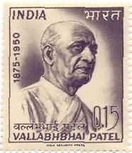 31 Oct. 65 Vallabhbhai Patel. Personality, Freedom Fighter, Sardar, Indian National Congress, Lawyer, Deputy Prime Minister, 15 P.  (Hinged/Gum washed stamp)