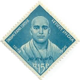 11 Nov. 66 Swami Rama Tirtha. Scholar Personality, Teacher, Philosopher, Preacher, 15 P. (Hinged/Gum washed stamp)