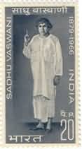 Sadhu Vaswani. Personality, Educationist, 20 P.  (Hinged/Gum washed stamp)