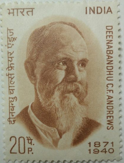 C. F. Andrews. Personality, Social Reformer, Pastor, Educationist, Mahatma Gandhi, 20 P.  (Hinged/Gum washed stamp)