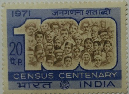 Census Centenary. Census, Centenary, Population, 100 Figure, 20 P.  (Hinged/Gum washed stamp)