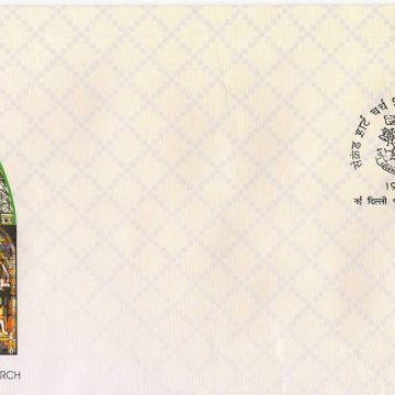 First Day Cover 19 Jun. '09 Sacred Heart Church, Puducherry.(FDC-2009) (Spots/hinged/slightly damaged/Paper Stuck)