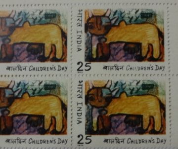 Cow Art(Block of 4 TL Stamp)