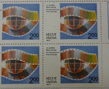 Film strip & Globe (Block of 4 TL Stamp)