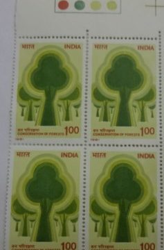 Stylised Trees (Block of 4 TL Stamp)