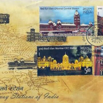 First Day Cover 16 Aug. '09 Heritage Railway Stations of India.(FDC-2009)