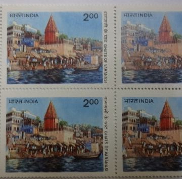 Ghats Of Varanasi (Block of 4 TL Stamp)
