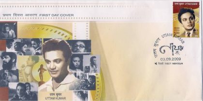 First Day Cover 03 Sep. '09 Uttam Kumar (Arun Kumar Chatterjee Birthday Commemoration).(FDC-2009)