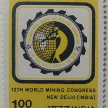 12th World Mining Congress, New Delhi. Mining, Conference, Mine Survey, Emblem Rs. 1 - MNH Stamp