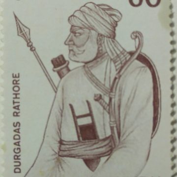 Durgadas Rathore Personality, Ruler, Emperor, Weapon, Spear, Headgear 60 P. Commemorative  (Hinged/Gum washed stamp)