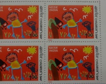 Doll and Cat (Block of 4 TL Stamp)