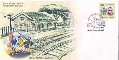 First Day Cover 10 Oct. '09 Birth Centenary R.K. Narayan.(FDC-2009)