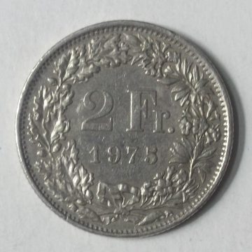 SWITZERLAND 2 Fr.  1975 Helvetia (used)