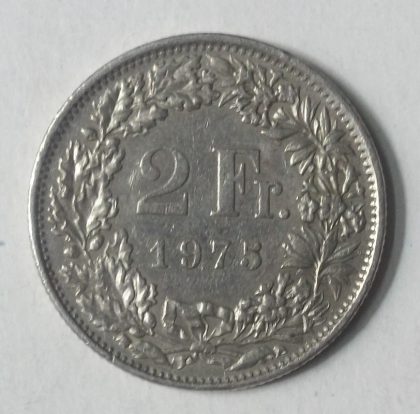 SWITZERLAND 2 Fr.  1975 Helvetia (used)