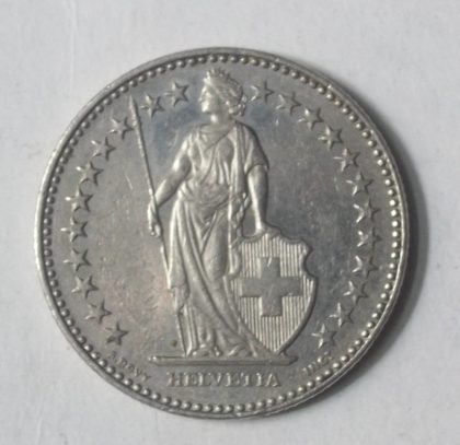 SWITZERLAND 2 Fr.  1999 Helvetia (used) - Image 2