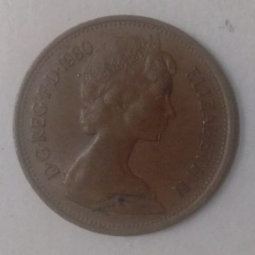2 pence Garden Bird Queen Elizabeth II 1980 (used)