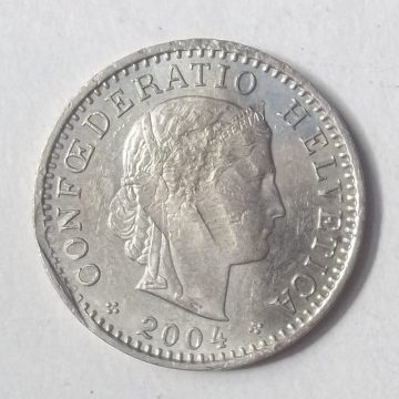 SWITZERLAND 20 Rappen 2004 Confoederatio Helvetica (used)